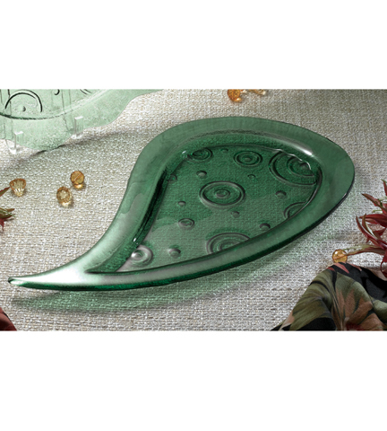 Country Collection Paisley Shaped Tray 19"L x 11"W